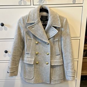 J Crew Stadium Cloth by Nello Gori Pea Coat